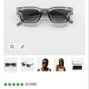 Eyekonik Sunglasses Sembo Crystal. Clear Rectangular Sunglasses
